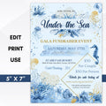 Under the Sea charity gala fundraiser invitation